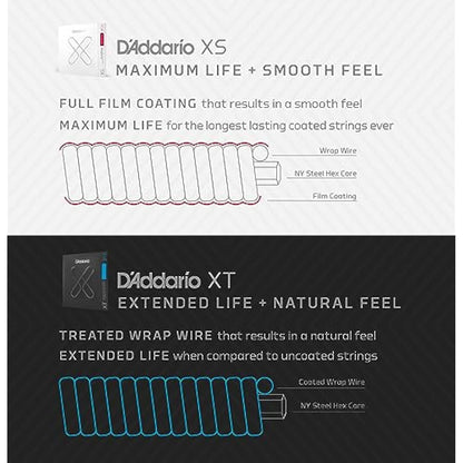 D'Addario Mandolin Strings - Coated Mandolin Strings - XT Phosphor Bronze - For 8 String Mandolin - Extended Life, Natural Feel - XTM1140 - Medium, 11-40