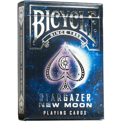 Bicycle Stargazer New Moon Playing Cards - 1 x Showstopper Card Deck, Easy To Shuffle and Durable, Great Gift For Card Collectors, Silver
