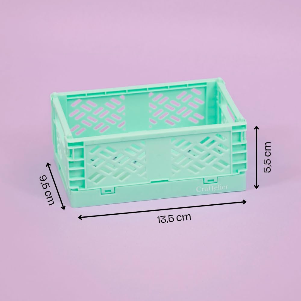 Craftelier - Box for Organization and Storage of Craft Materials | Foldable and Stackable Design | Small Size