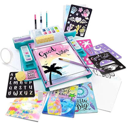 Watercolour Studio, All-in-One Studio, 8 Paints, 15 Watercolour Sheets, 14 Tools + Accessories, Learn 6 Fun Techniques! For Ages 6+