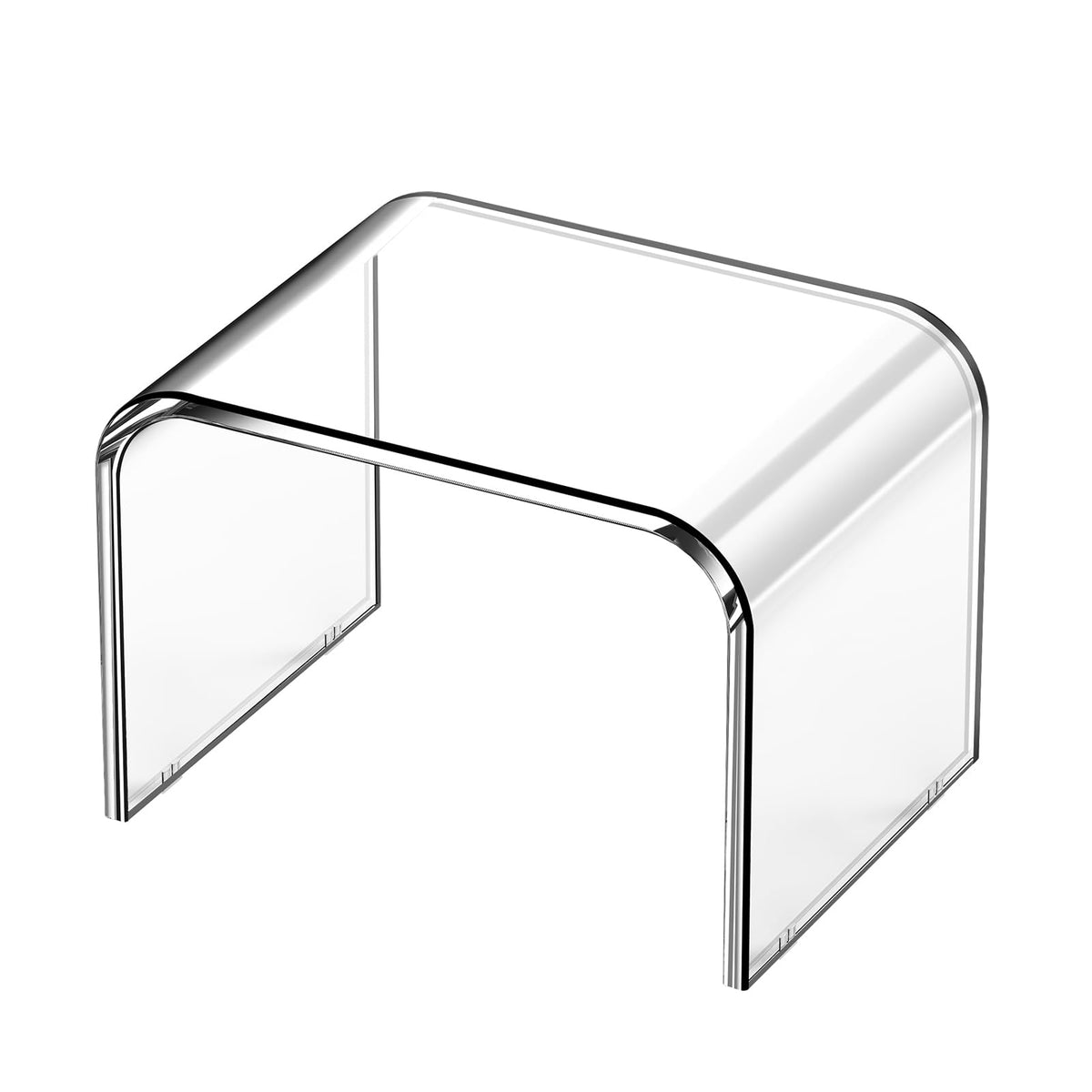 PFOIBOU Acrylic stool,Clear Step Stool, Acrylic Shower Stool, Bathroom Stool for Kitchen, Bathroom,House, Load Capacity to 113 kg Clear, Non-Slip