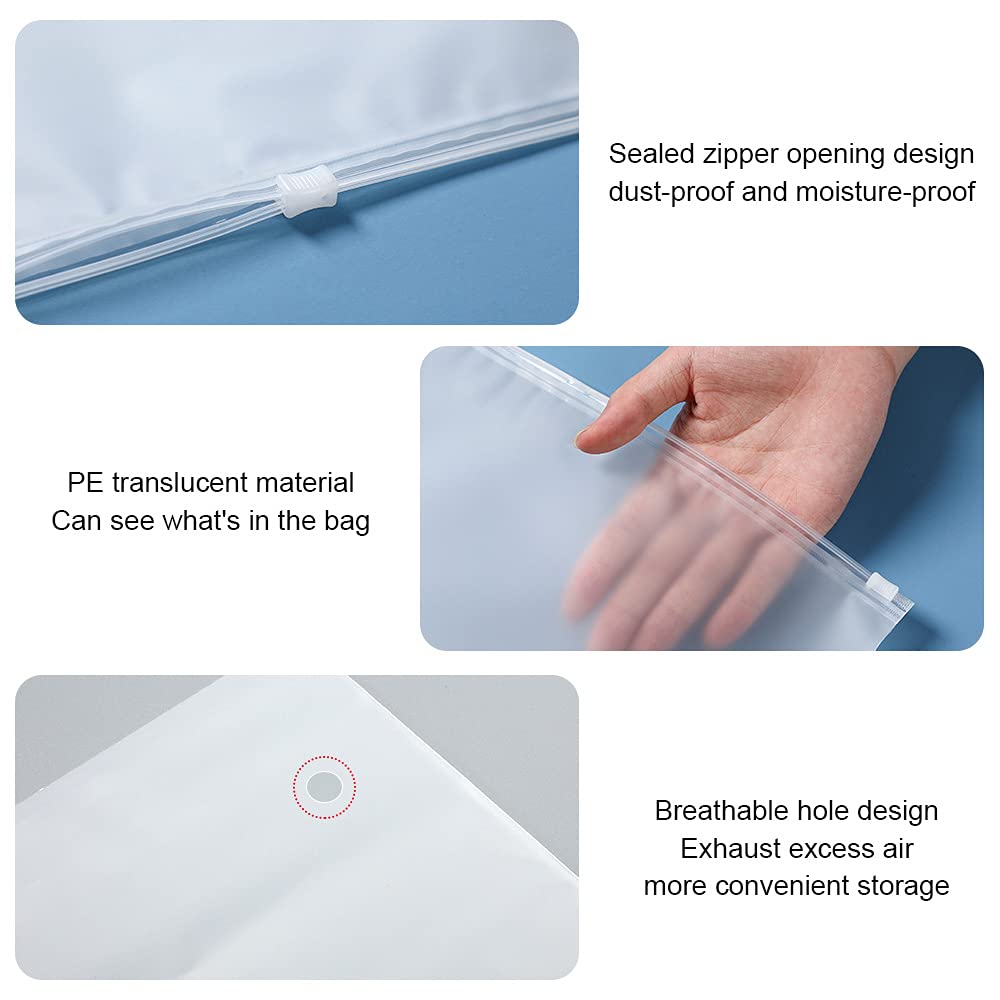 25 Pcs Resealable Ziplock Bags, Plastic Hospital Bags Maternity Essentials, Frosted Ziplock Seal Bag Travel Accessories Space Saver Storage Luggage
