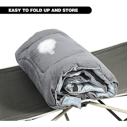 REDCAMP XL Mattress for Camp Bed, Soft Comfortable Cotton Thick Camping Mattress Single Sleeping Mattress Pad (Dark Grey)