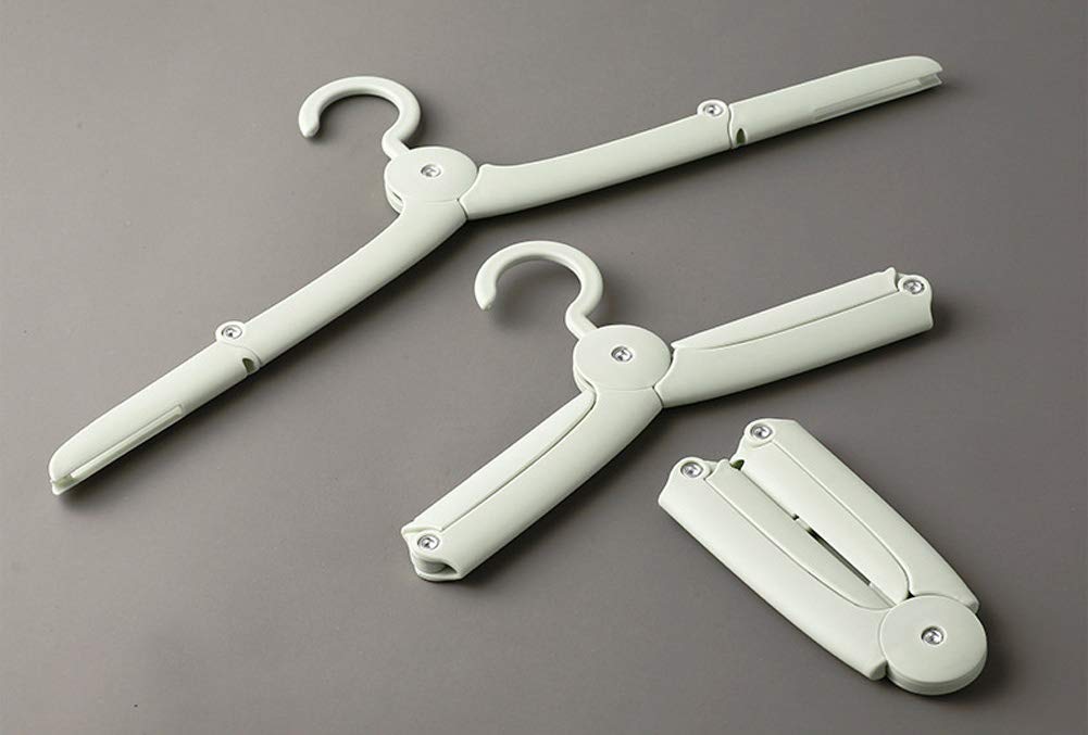 4Pcs Folding Coat Hanger Plastic,Portable Travel Clothes Hanger,Outdoor Windproof Skirt Hangers