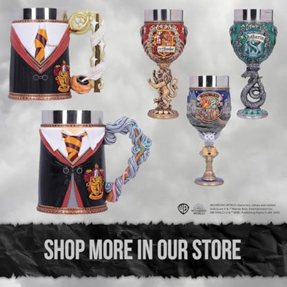 Nemesis Now Harry Potter Collectible Goblet, Resin, Green Silver, 19.5cm