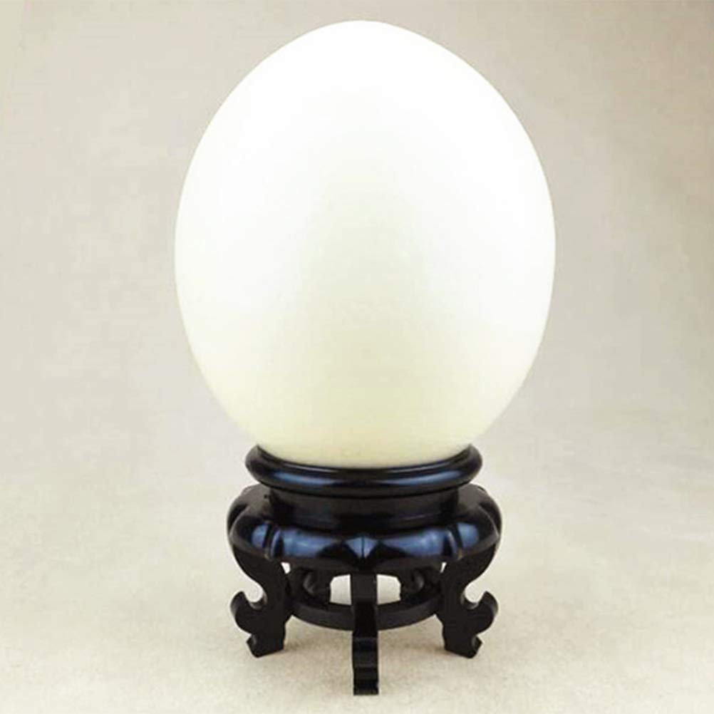 Nurnesy Ostrich Egg Display Stand, Carving Crafts, Ostrich Egg Tray Base Bottom,Ornament for Homes or Offices,High Stability (Black)