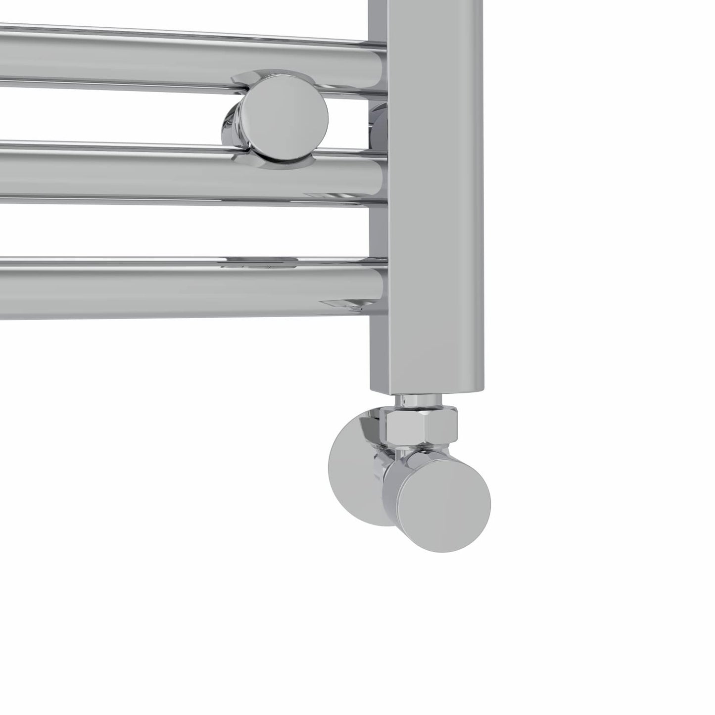NRG Chrome Heated Towel Rail Curved Designer Bathroom Radiator - 1200×400mm