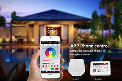 lighteu®, Milight Miboxer RGBCCT 50W Garden Light Multi-Color Change and Color Temperature Adjustable WiFi LED Garden Lawn Light IP65 Waterproof Flood Light, futt02