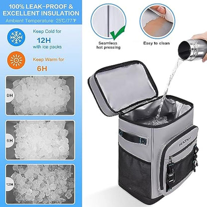 Hulongo Large Waterproof Insulated Cooler Backpack for Men & Women, Leak Proof Cooler Backpack
