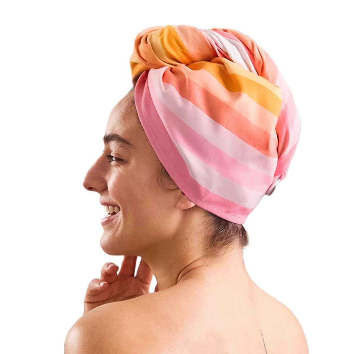 Dock & Bay Turban Hair Towel - For Home & the Beach - Super Absorbent, Quick Dry - Miami Morning, One Size