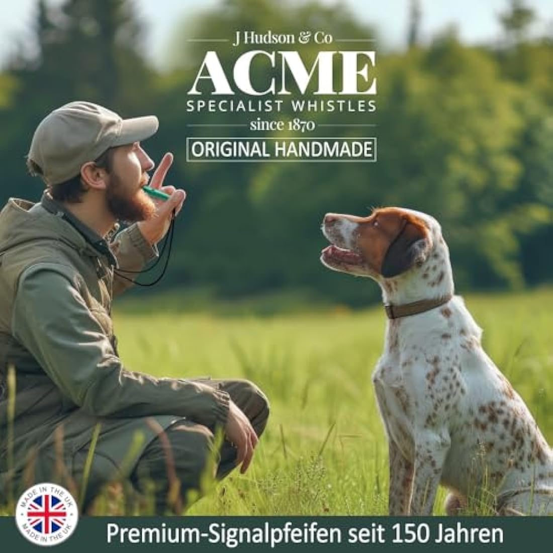 ACME Dog Whistle No. 210.5 + Whistle Band Included, Original from England, Ideal for Dog Training, Robust Material, Standard Frequency is Loud and Wide-Reaching (Carmine Red)