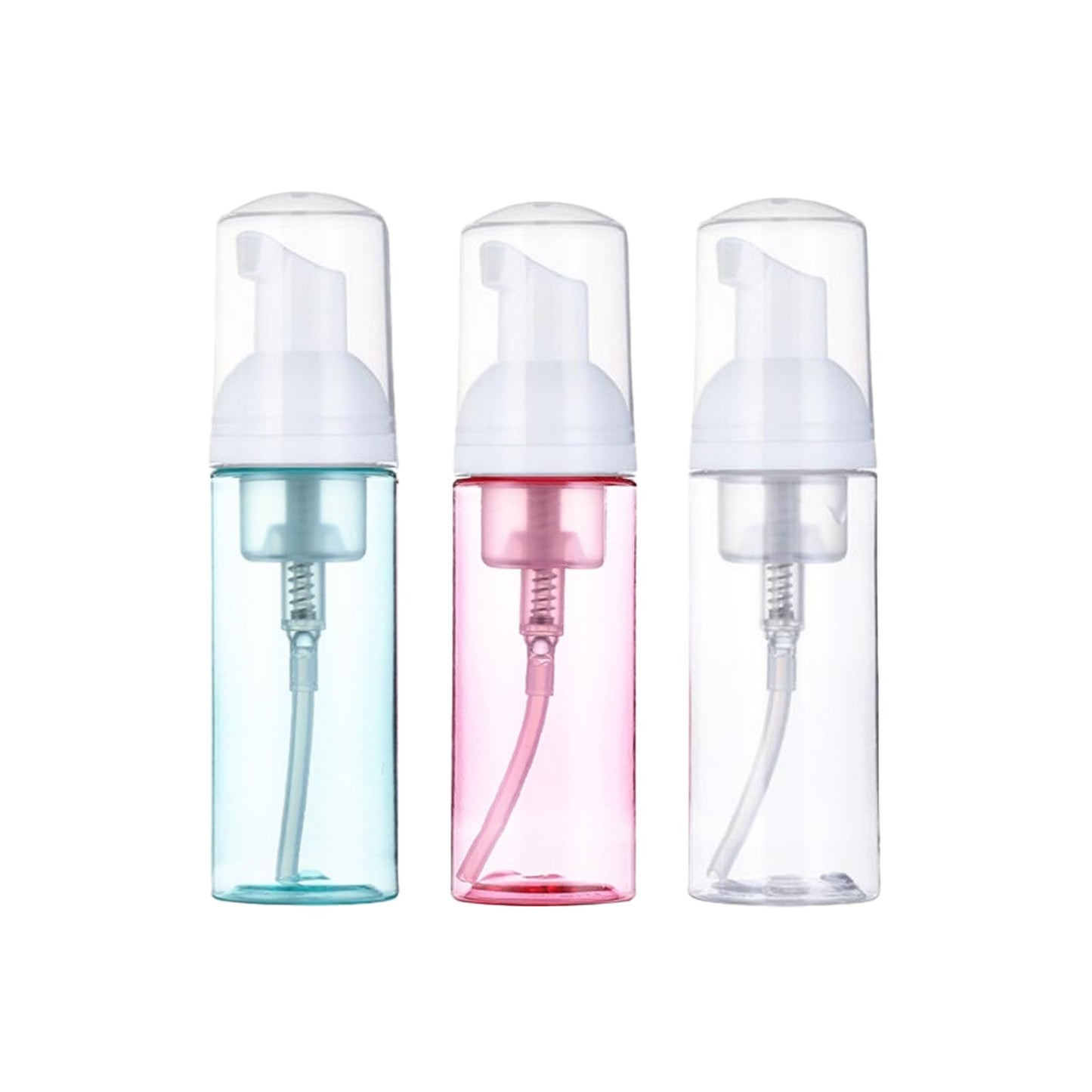 60ml/2oz Foam Pump Bottles,3 Pieces Empty Travel Foam Dispenser Refillable Pump Dispenser for Eyelash Shampoo,Soap,Facial Cleanser,Portable Mini Foam