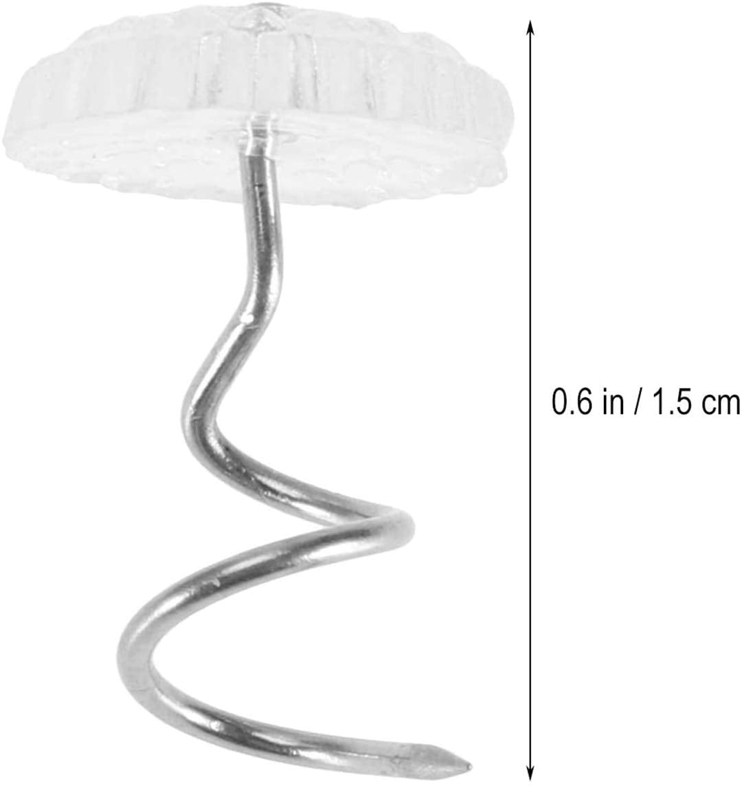 Twist pins 50 Pieces Clear Heads Twist Pins Plastic Head Upholstery Pin for Slipcovers and Bedskirts