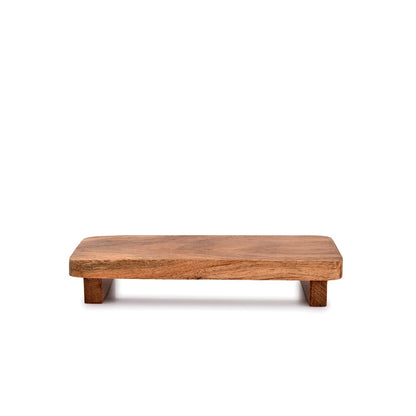 EDHAS Soapdish Acacia Wood Decorative Soap Dispenser Tray for Display Rustic Kitchen Bathroom Counter Sink Organizer for Soap Bottles