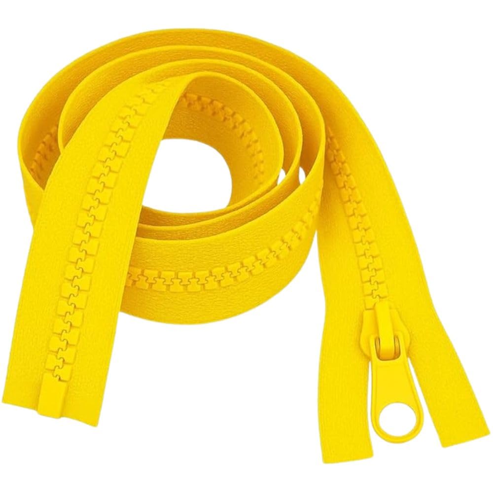 36" (91cm) Yellow Chunky Zip - Heavy-Duty Open-Ended Separating