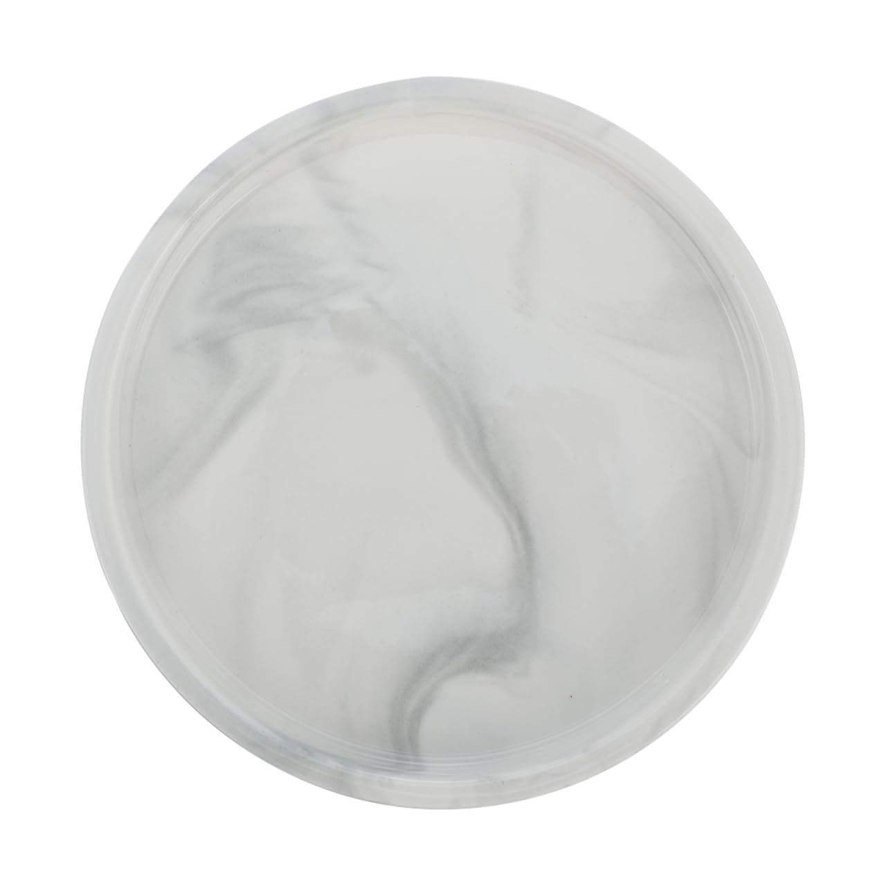 Cabilock Vanity Tray Marble Design Ceramic Storage Plate 7 Inches Elegant Home Adornment Skid-resistant Marble Tray