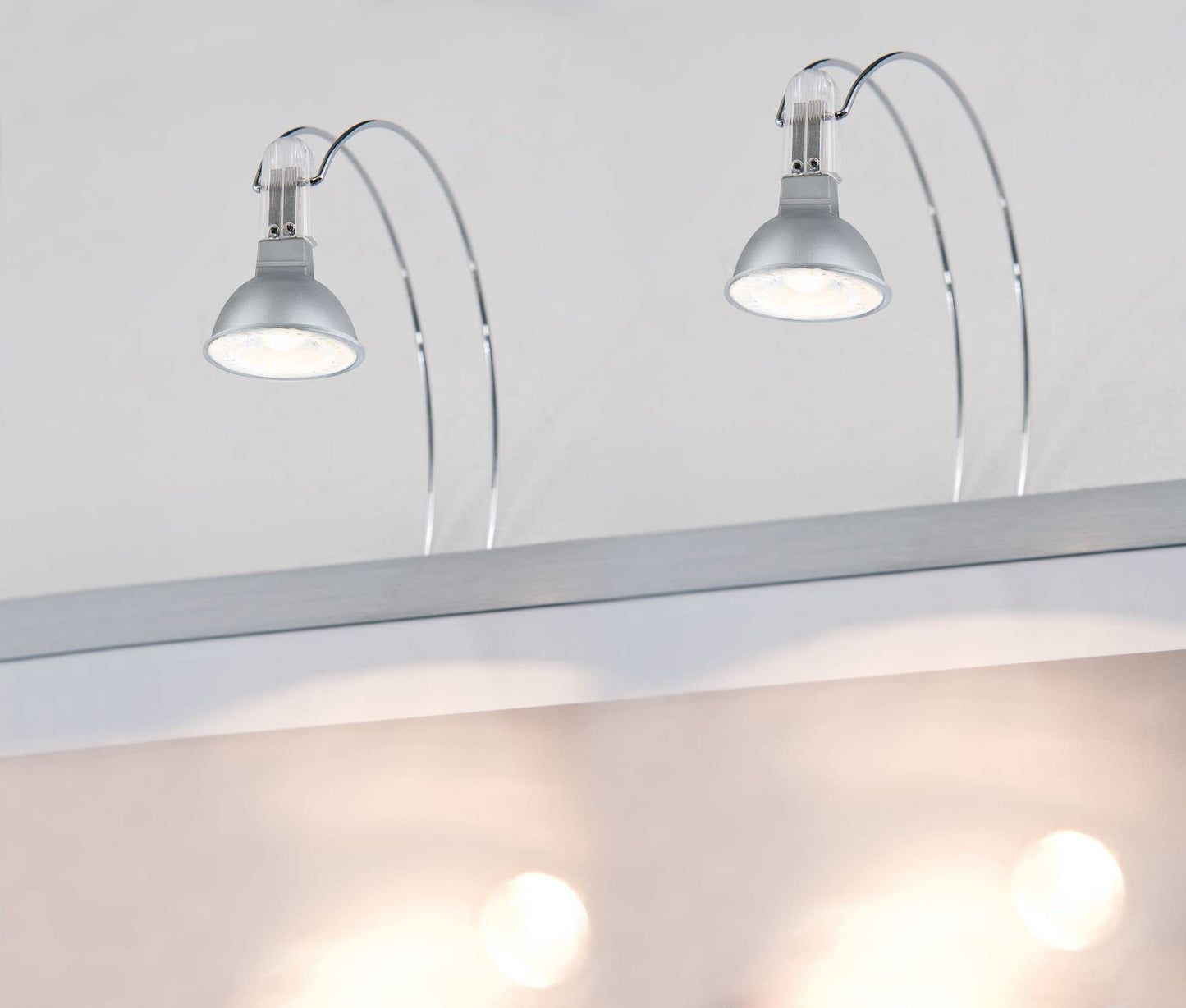 Paulmann 99908 Galeria Mirror luminaire LED Mirror Lamps II Bathroom Lamps Chrome Mirror Lighting incl. lamp 2x4W GU5.3