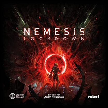 Awaken Realms Asmodee Nemesis: Lockdown, Dungeon Crawler Expert Game, 1-5 Players, From 14+ years, 60-180 Minutes, Language: German