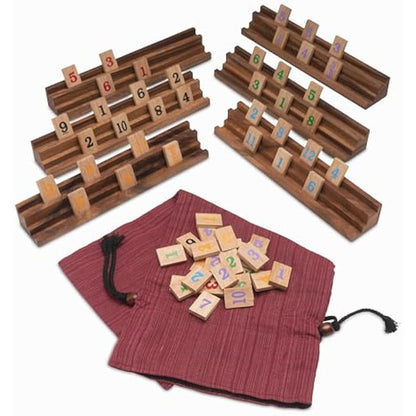 LOGOPLAY Rummy for 6 players - Okey - board game - placement game with 162 tiles in a fabric bag