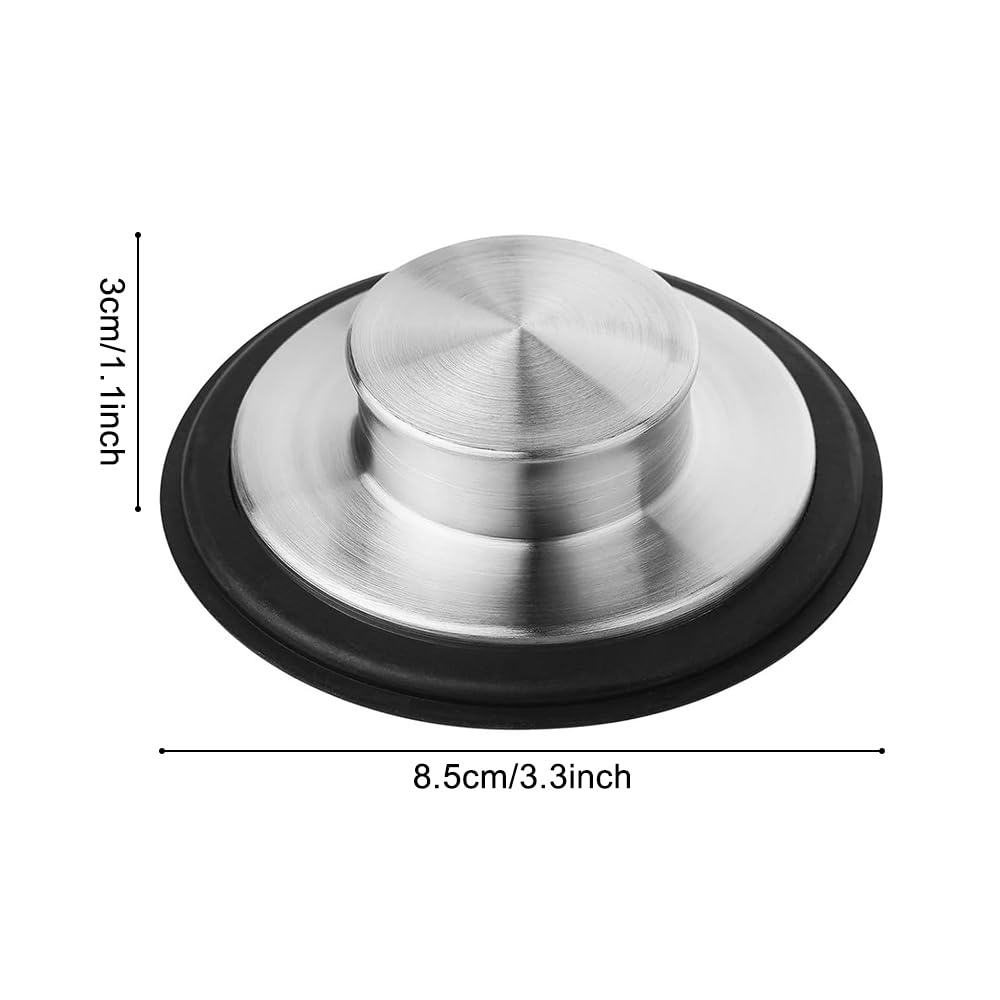 2 PCS Kitchen Sink Drain Stopper,Stainless Steel Kitchen Anty Clogging Cover for 8cm Standard Kitchen Drain Size