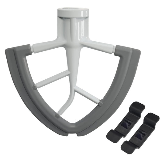 Flex Edge Beater for KitchenAid 4.5-5 Quart Tilt-Head Stand Mixers, Non-Stick Coated Blade Beater with Both-Sides Flexible Silicone Edges Bowl