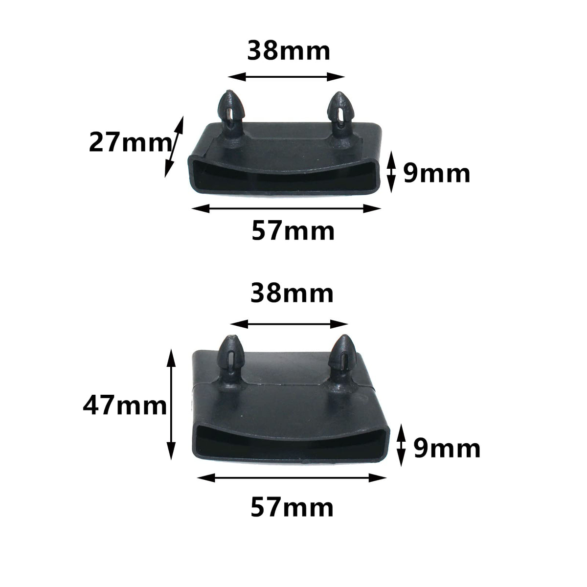 Gad2go 36 Pieces Plastic Bed Slat Caps 53mm-55mm Bed Slat Centre Caps Holder Side Slat Bracket Cover Replacement for Single Double King Size Beds