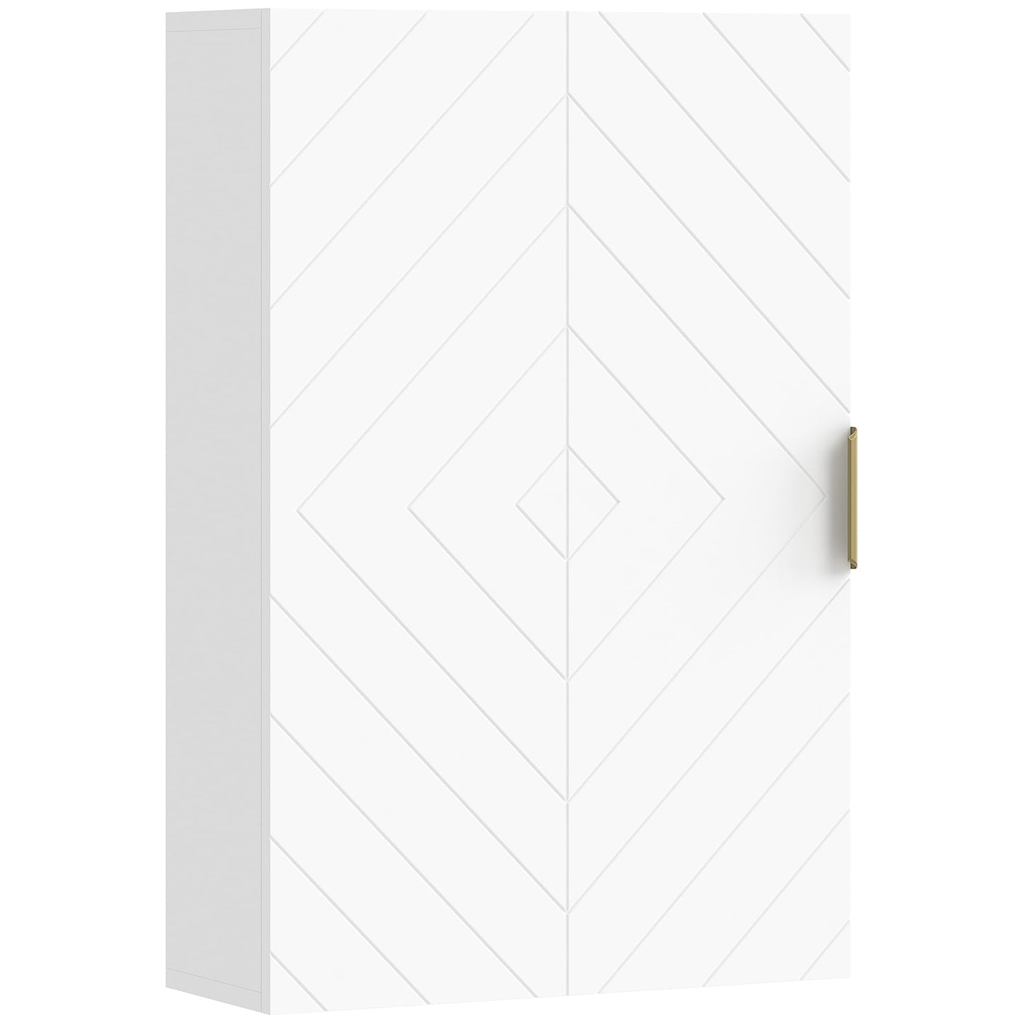 kleankin Bathroom Wall Cabinet with Adjustable Shelves for Hallway, White