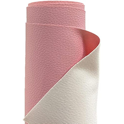 A-Express Grained Faux Leather Fabric Waterproof Heavy Duty Leatherette Vinyl Leathercloth Upholstery Textured Material - Light Pink 1 Metre 100cm x 140cm