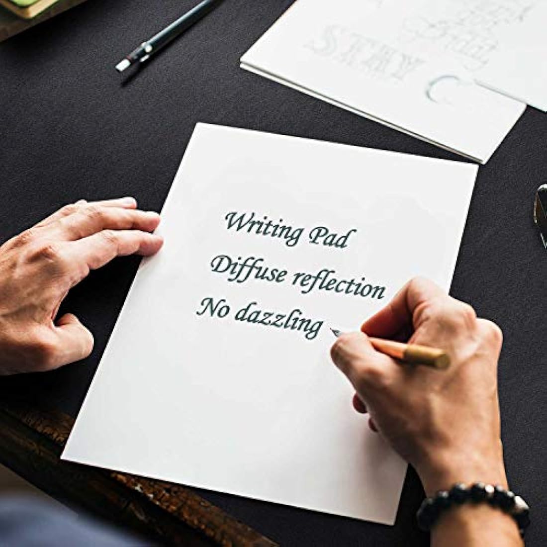 DOBAOJIA Desk Pad Large, Desk Mat, Extended Mouse Mat, Mouse Pad XXL, Desk Blotter, Laptop Pad Writing Pad for Office/Home, Dual-Side Use PU Leather Waterproof 35.4" X 16.9" (Black/Red)