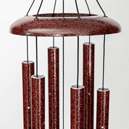 Corinthian Bells by Wind River - 27 inch Ruby Splash Wind Chime for Patio, Backyard, Garden, and Outdoor Decor (Aluminum Chime) Made in The USA