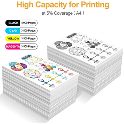 LeciRoba TN326 Toner (4-Pack), High Yield, Compatible with Brother HL-L8250CDW, HL-L8350CDW, MFC-L8600CDW, DCP-L8400CDN Printers, Multi-Colored