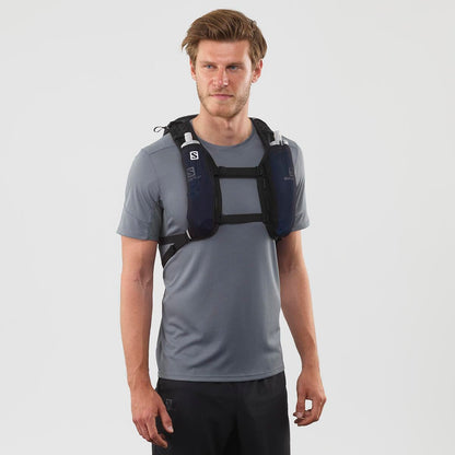 Salomon Agile 12 Unisex Hydration Vest, Trail Running, MTB, Running, Hiking, Dynamic Comfort, Quick Access, and Multi-purpose, Black