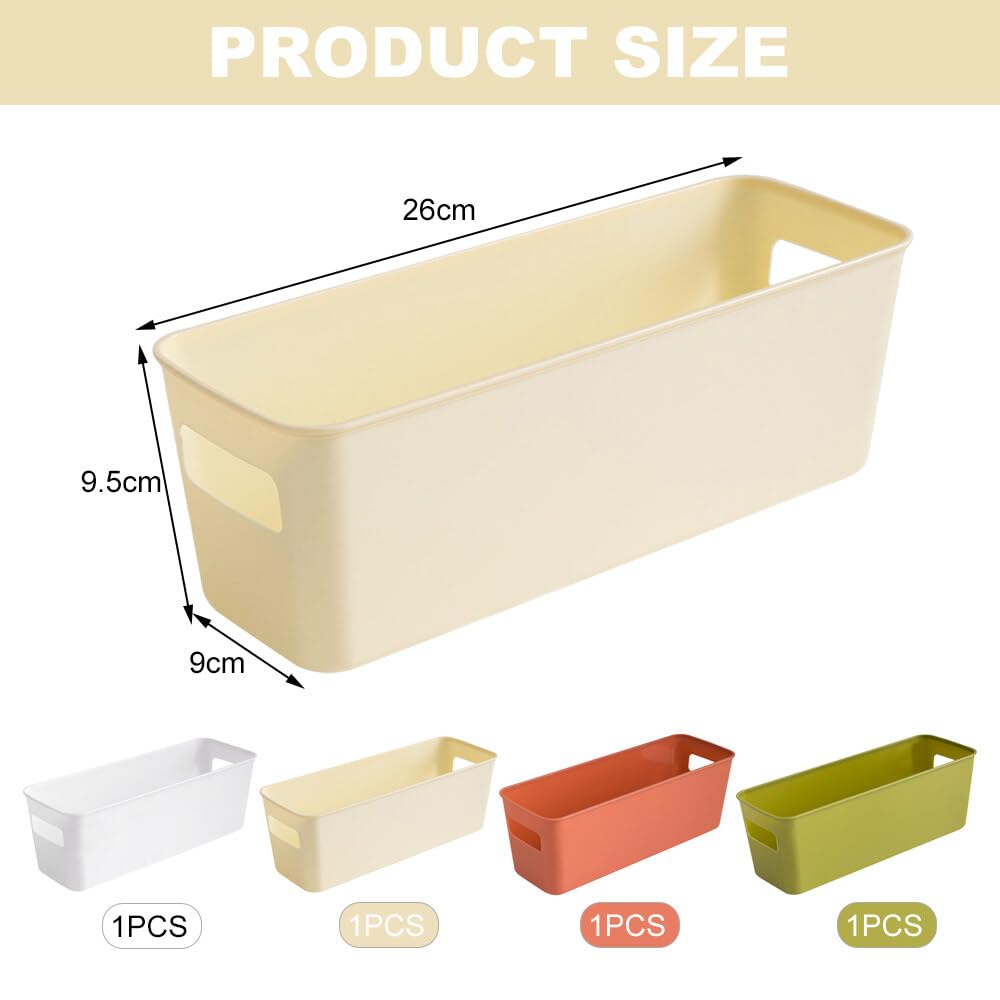 GmeDhc 4 Pack Plastic Storage Box, Storage Basket