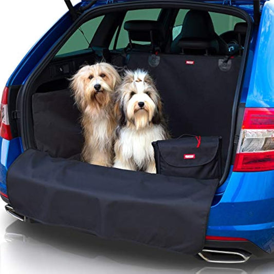BARTSTR Car Boot Protector Dog 187 x 105 cm, Universal for Estate Boot Protective Mat, Water-Repellent and Bumper Protection, Plus Shoulder Bag