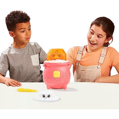 Magic Mixies Magical Gem Surprise Fire Magic Cauldron - Reveal a Non-Electronic Mixie Plushie and Magic Ring with a pop up reveal from the Fizzing Cauldron