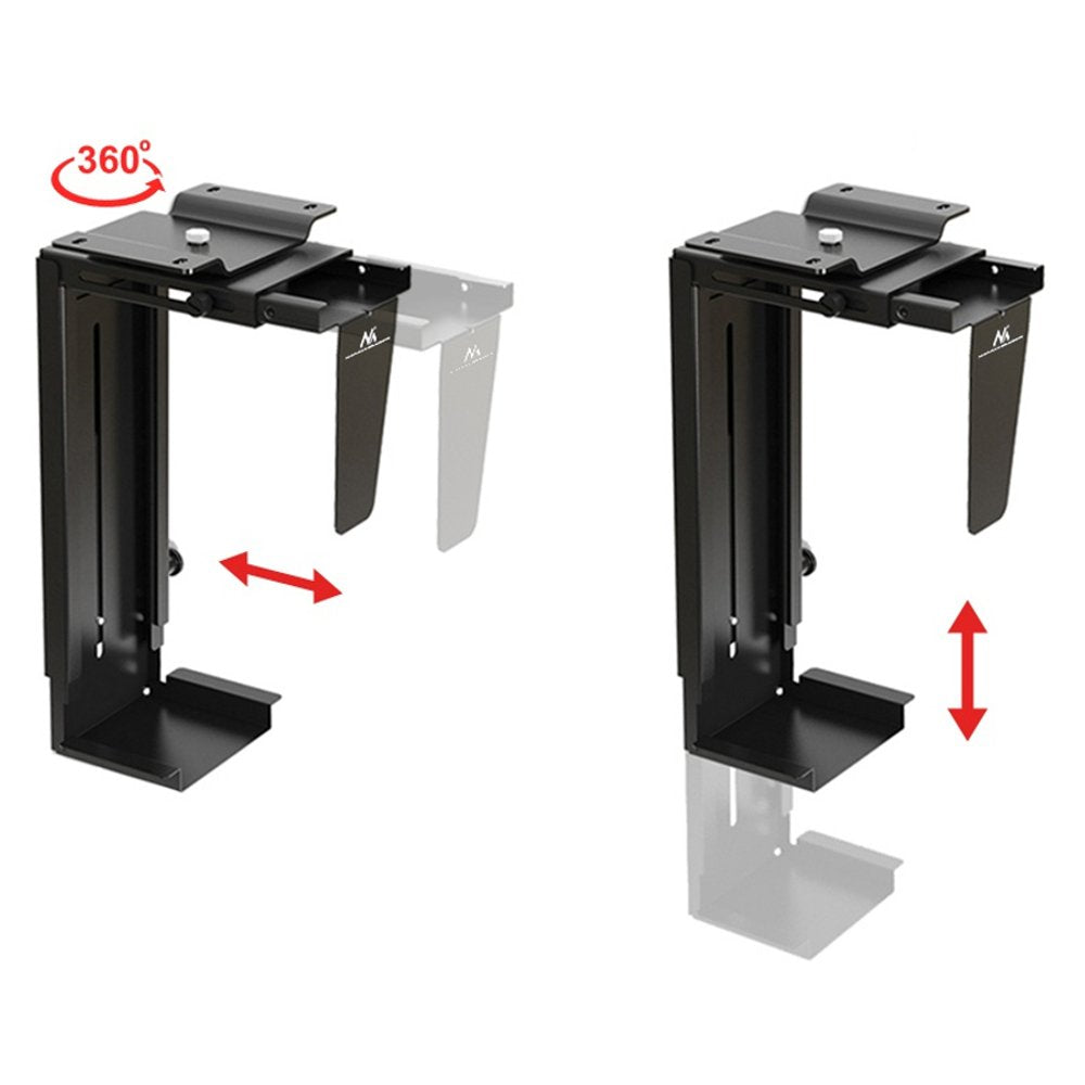 Maclean MC-713B or MC-713S Under Desk PC Mount The 10 kg Black Or Silver (Black)
