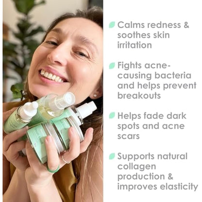 WildMint 5-Step Superfood Clear Skin Kit | Natural Cleanser, Toner, Serum, Face Oil & Moisturiser | Skincare for Acne, Sensitive, Dark Spots, Dry & Mature Skin | UK Made Vegan & Cruelty-Free Skincare