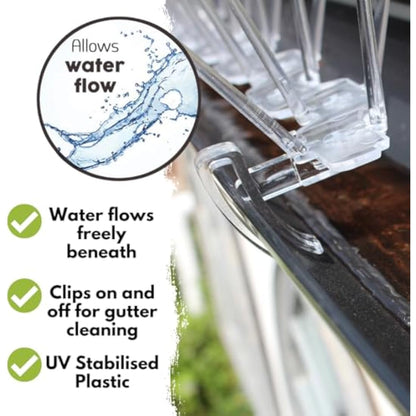 Defender Bird Spikes | Gutter Spikes Pack for Seagulls & Pigeons | Install Guide | 3 Metre