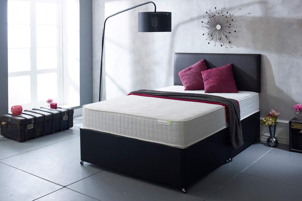 Starlight Beds Quilted Box Hybrid Sprung Small Double Mattress with Memory Foam Layer, Medium-Soft, 4ft x 6ft3 (120x190x20cm)