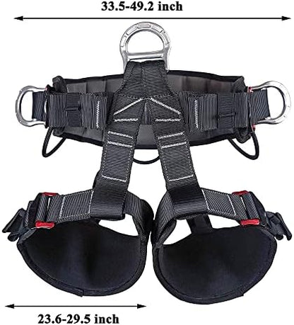 SOB Climbing Harness - High-Strength Polyester Safety Belt, Multi-Purpose for Mountaineering, Caving, Fire Rescue Equip