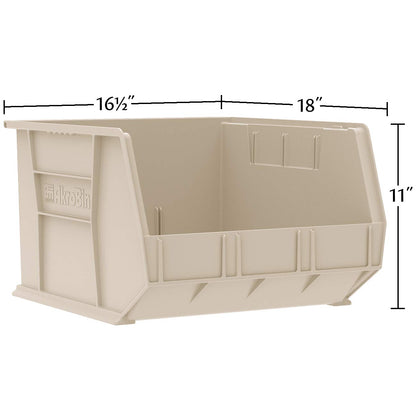 Akro-Mils 30270 AkroBins Plastic Storage Bins, Space-Saving Stackable Bins for Garage, Pantry, Craft Organization, 45.7 cm x 41.9 cm x 27.9 cm, Black
