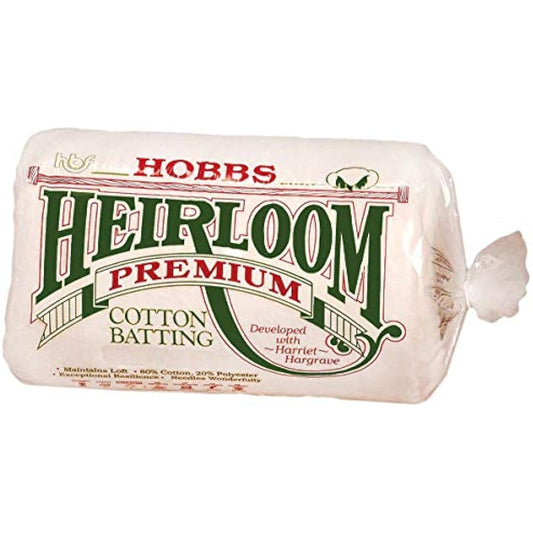Hobbs Heirloom Premium Cotton: 81 x 96in (Full), Blend, Cream, 206x244x1 cm