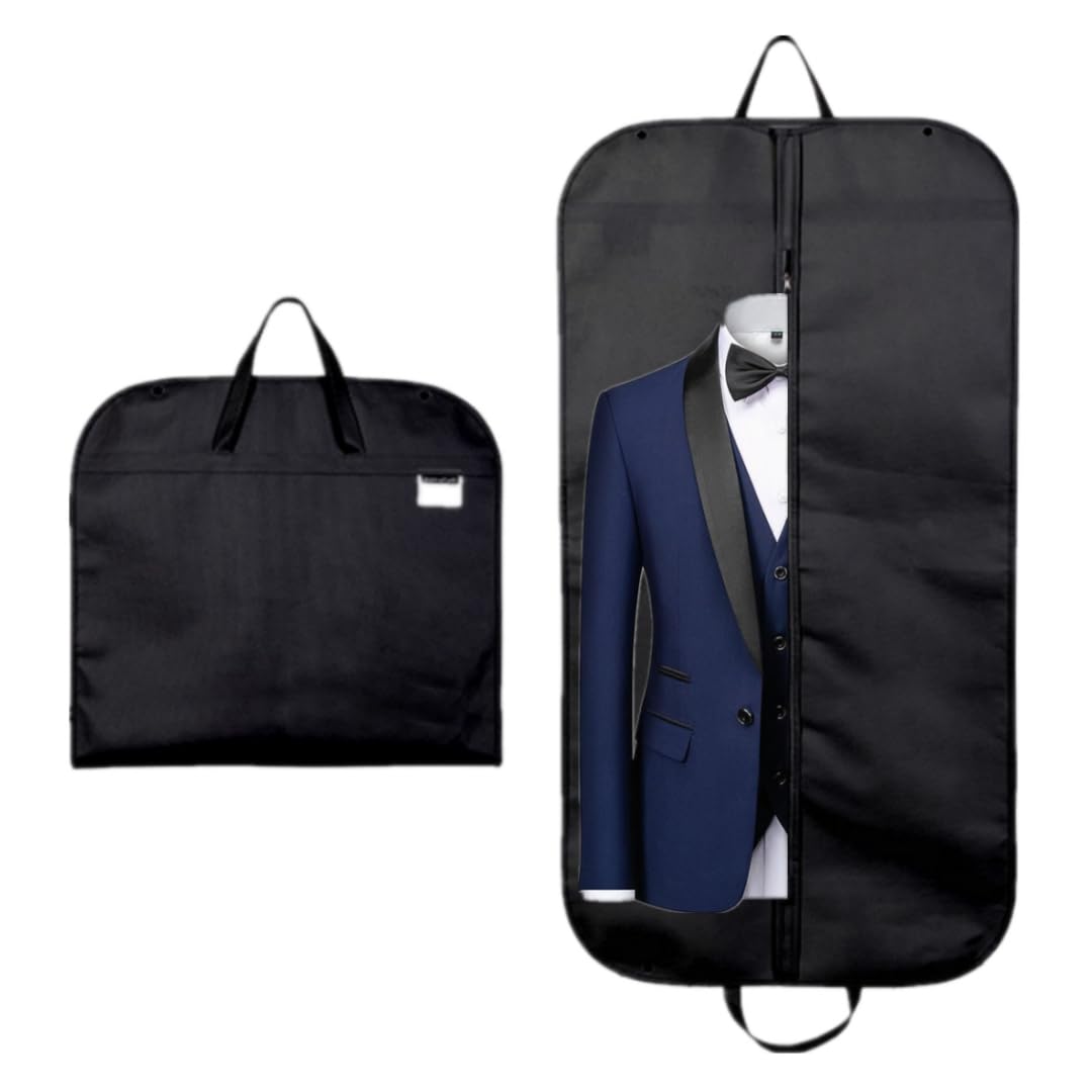 47" Clothes Carrier Suit Carrier Travel Bag Zipped Foldover Breathable Multi-Use Garment Cover Clothes Suit Tuxedos Dresses Coats Carrier Carry