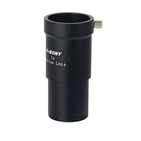 Svbony Barlow Lens 5x, 1.25 inches Aluminum Alloy Barlow Full Multi Coated, Eyepiece Telescope Accessories for Planetary Observation and