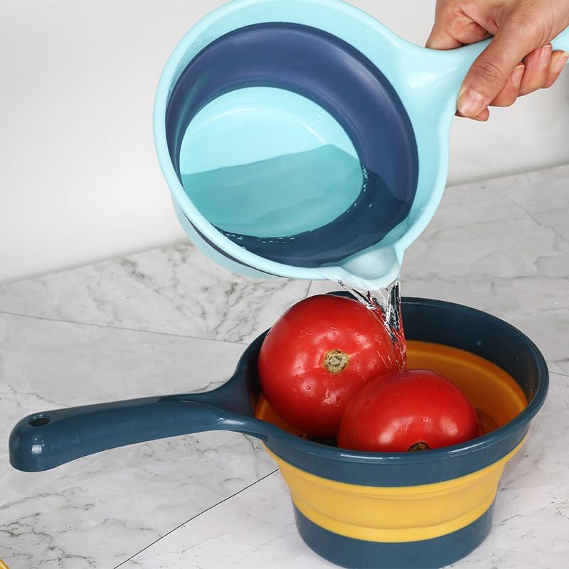 EnweiBingshi Folding Water Ladle, Collapsible Scoop Kitchen Ladles Cup, Bathroom Outdoor Dippers