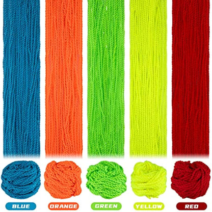 Yoyo Strings Professional 100% Polyester, Yo-yo String Pack of 25 - Yellow, Green, Blue, Orange, Red