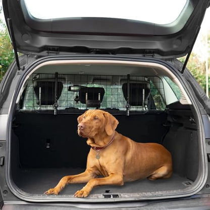 Sakura Headrest Dog Guard For Cars SS5259 - Easy Fit For Most Vehicles Hatchbacks SUVs Estates MPVs – Width Adjustable No Tools Needed, Black from 106 x 33 x 6 cm