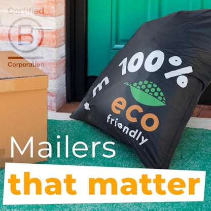 Simplelifeco UK Eco Friendly Compostable Mailing Bags (Medium: 12 x 16”, Pack of 10) - Compostable Mailers - Postage Bags - Eco Friendly Packaging