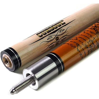 CUESOUL ROCKIN Series 58 Inches 21oz Professional Pool Cue Stick North American Maple Shaft Pearl Finish Carbon Ferrule Irish Linen Wrap Bag Pool Cue Set Billiards with Soft Case