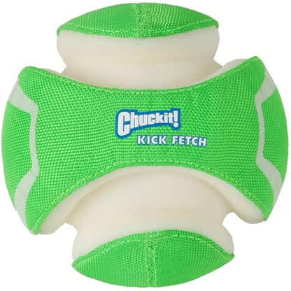 Chuckit! Kick Fetch Max Glow Interactive Rechargeable High Visibility Dog Toy Throw or Kick Toy for Dogs, Small